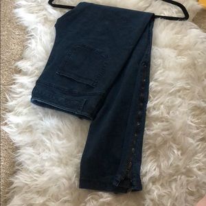 Vince skinny denim jeans with zippers